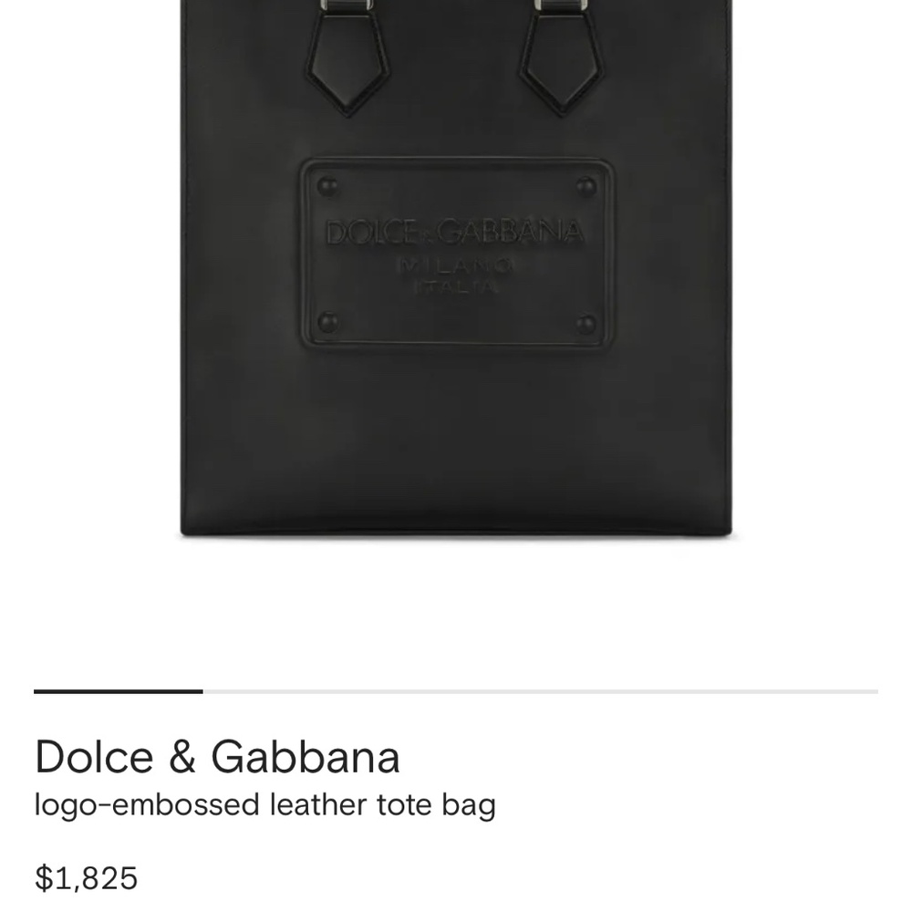 Dolce & Gabbana logo-embossed leather tote bag
